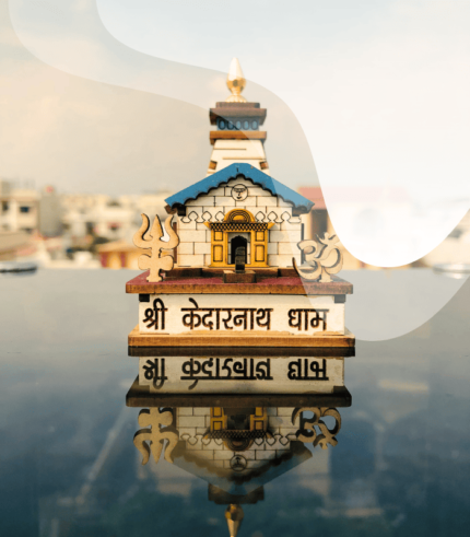 Shri Kedarnath Temple Miniature | White Finish  | 8x5x9 cm