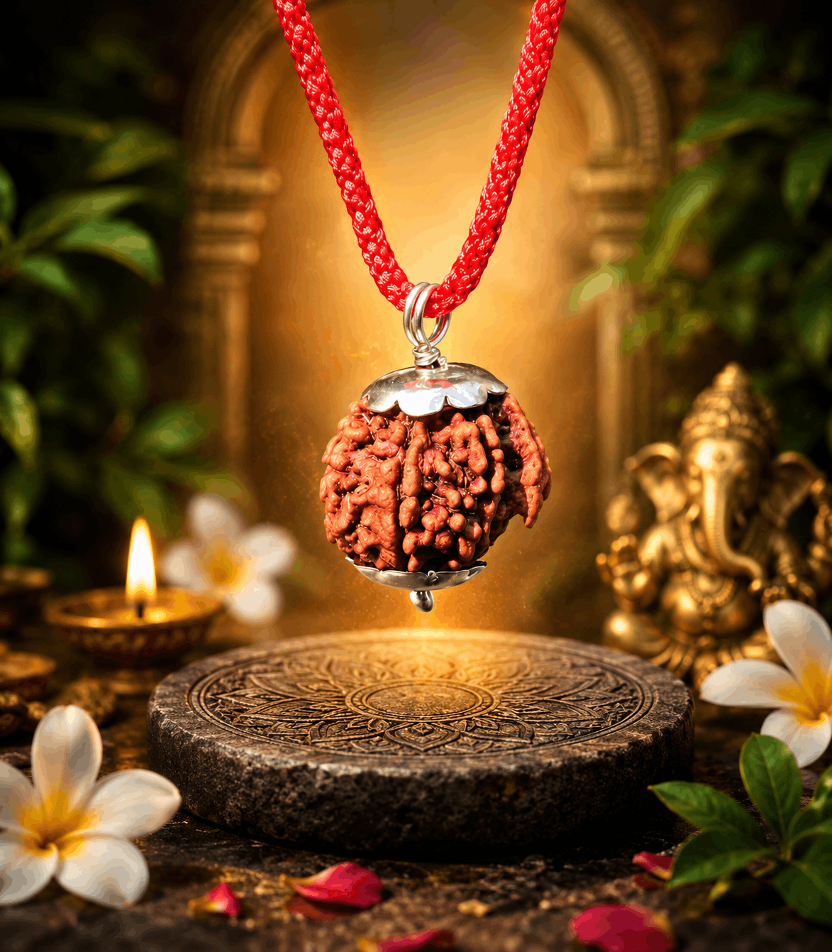 Ganesh Mukhi Rudraksha Mala- Lab Certified