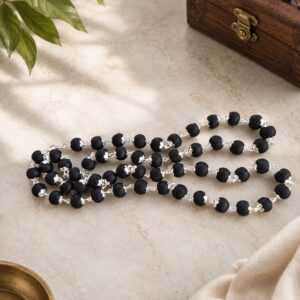 Karungali mala 108 beads with capping