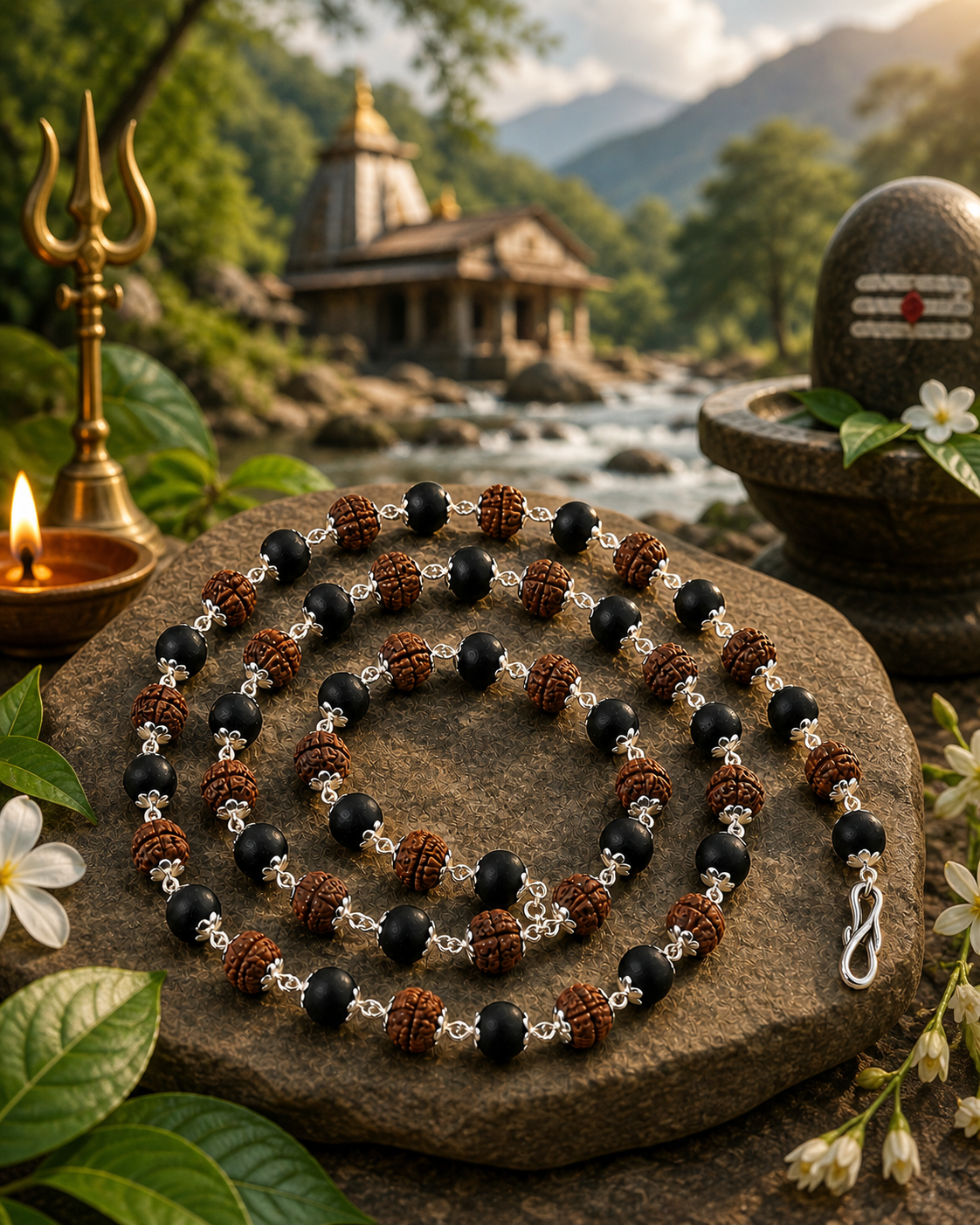 Karungali Rudraksha Mala 54 beads
